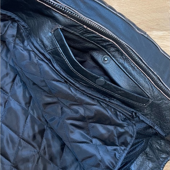 Men’s Leather Motorcylce Jacket size M Medium cafe Racer - Picture 8 of 10